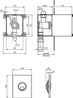 Антивандальное смывное устройство Ideal Standard PROSYS SEPTA PRO R0139AC для писсуара