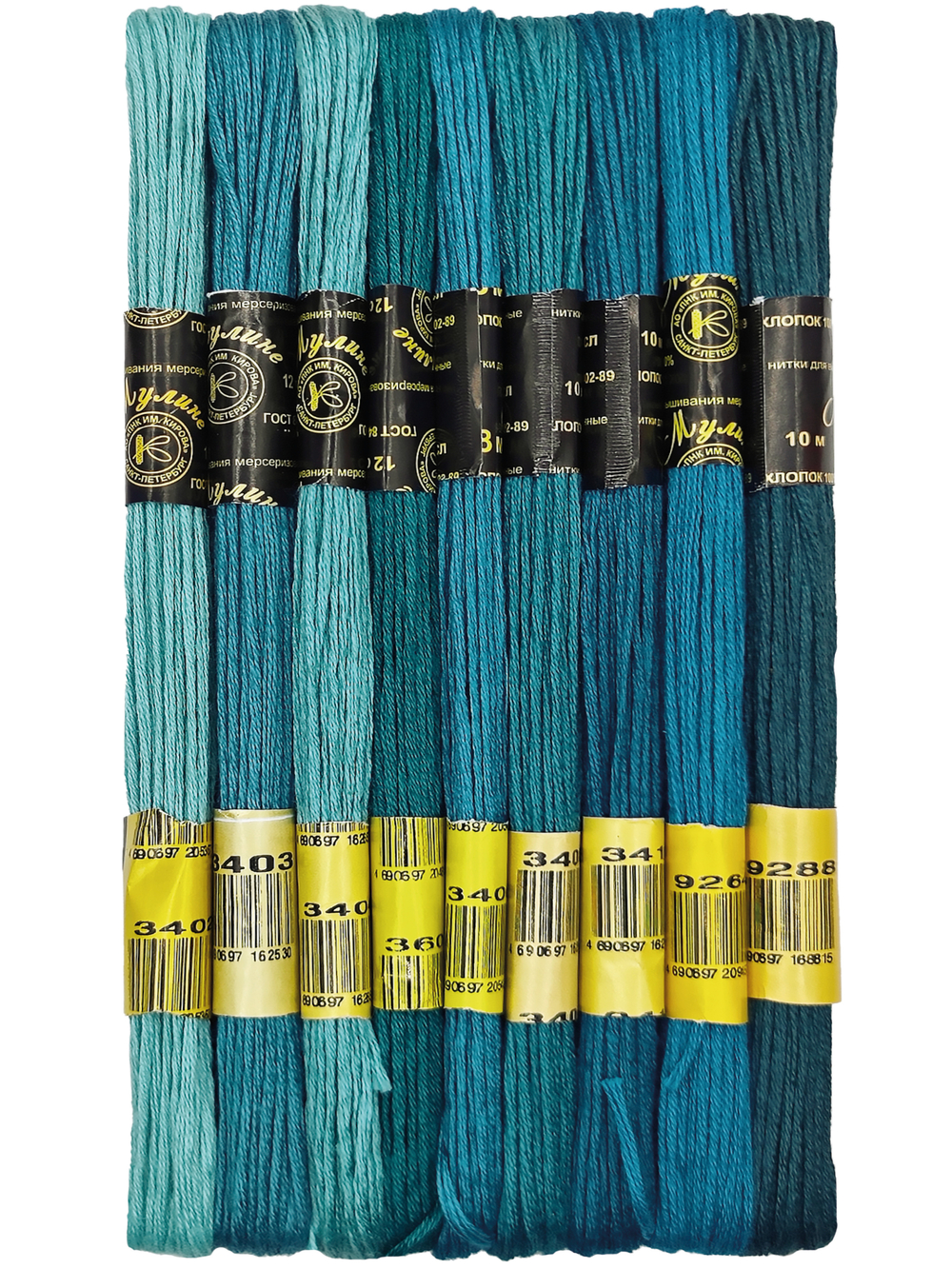 Наборы ниток мулине для вышивания ПНК Киров 9 шт.