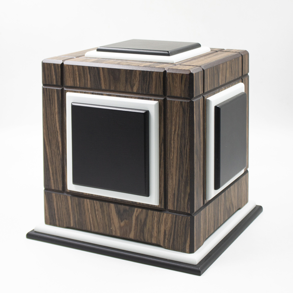 Урна для праха "Куб Квадро" с накладками