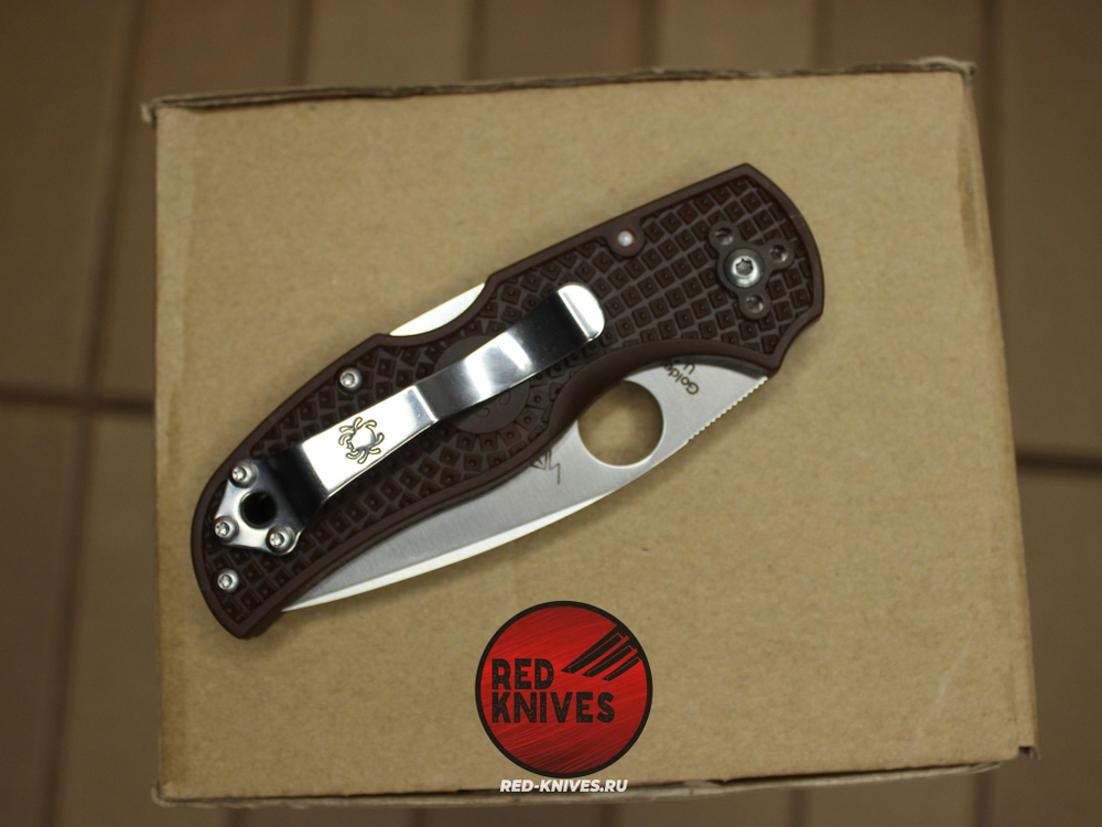 Нож Spyderco Native 5 LTW - коричневая рукоять, светлый клинок RK/496