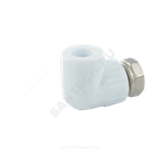 Угольник PP-R комбинированный белый Дн 20х3/4" с накидной гайкой VALFEX 10138120