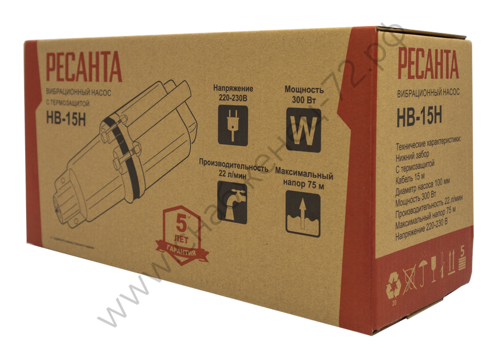 Вибрационный насос Ресанта НВ-15Н