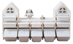 Стеллаж для игрушек UNIX Kids 12 ящиков Grey