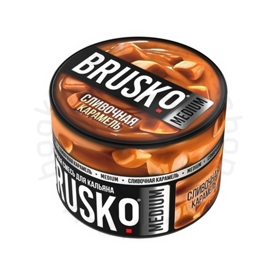 Бестабачная смесь для кальяна BRUSKO, 50 г, Сливочная карамель, Medium