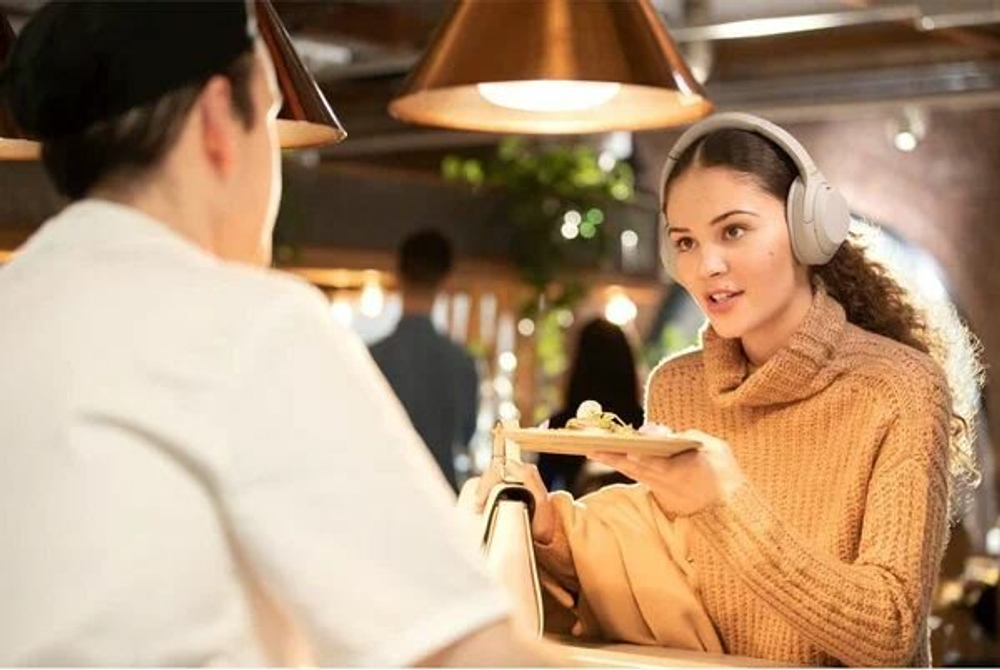 Беспроводные наушники Sony WH1000XM4, активное шумоподавление, серый