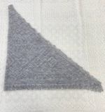 Оренбургский пуховый платок-косынка П3-130184-33 серый меланж