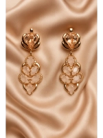 Серьги серебряные с розовым кварцем