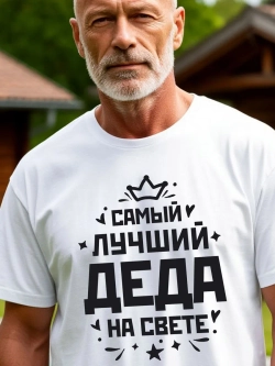 Футболка мужская в подарок дедушке