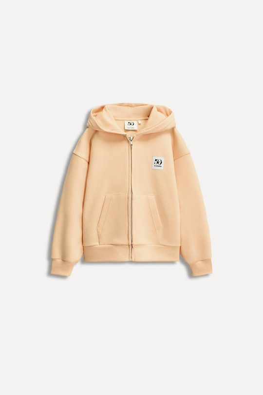ZARA ТОЛСТОВКА НА МОЛНИИ С ЭТИКЕТКОЙ 50TH ANNIVERSARY, МАНДАРИНОВЫЙ