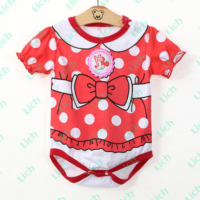 Боди детское имитация платья с принтом Минни Маус