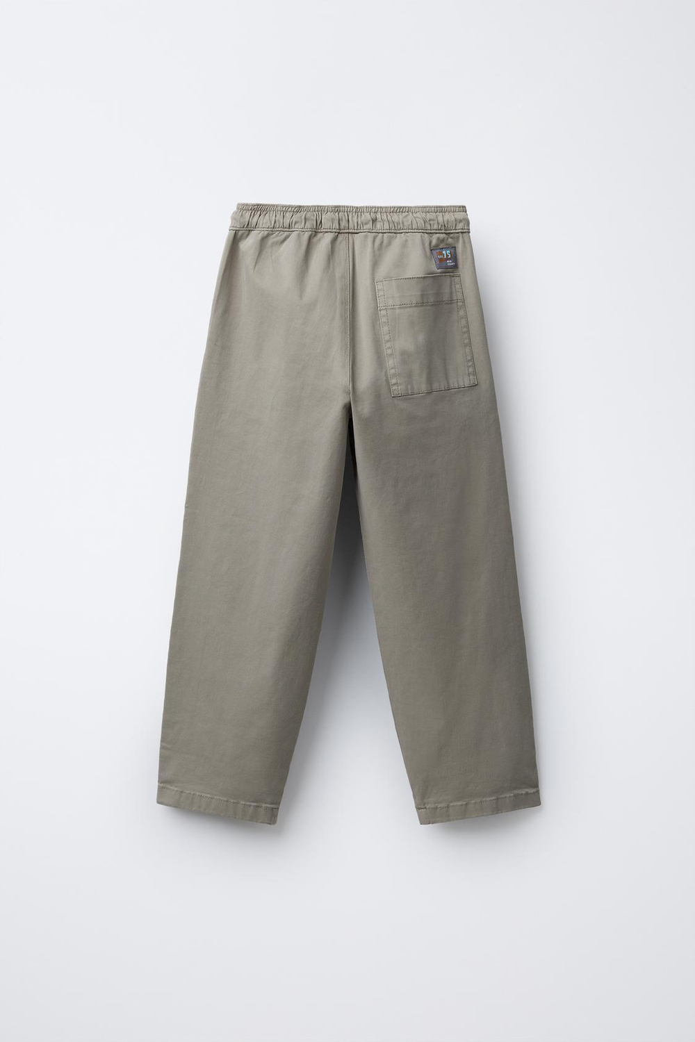 ZARA ПРЯМЫЕ БРЮКИ С НАШИВКОЙ, СЕРО-КОРИЧНЕВЫЙ