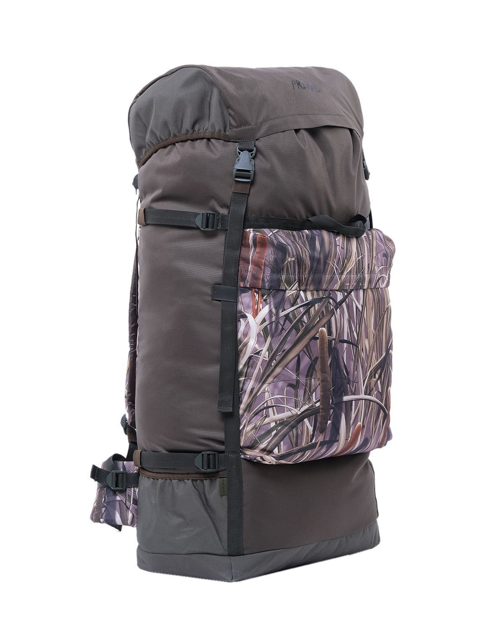 Рюкзак туристический Prival Михалыч 90л, хаки + камуфляж Камыш