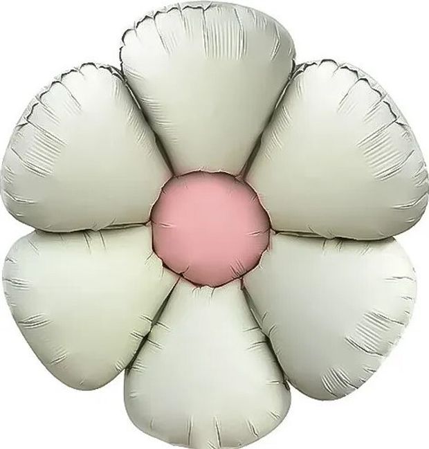 К Шар фигура ПОД ВОЗДУХ "Цветок Ромашка белый" сатин (Falali) 20"/50 см