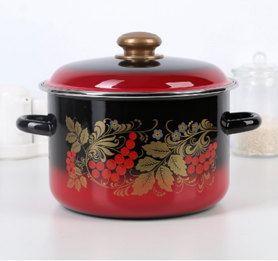 Кастрюля эмалированная «Рябинушка», 4 л, индукция