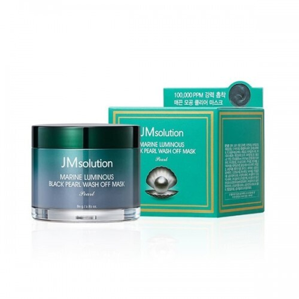 Маска для лица с черным жемчугом JMSOLUTION Marine Luminous Black Pearl Wash Off Mask 80 гр