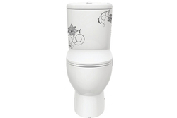 Унитаз-компакт Sanita Luxe Art Flora  с сиденьем микролифт