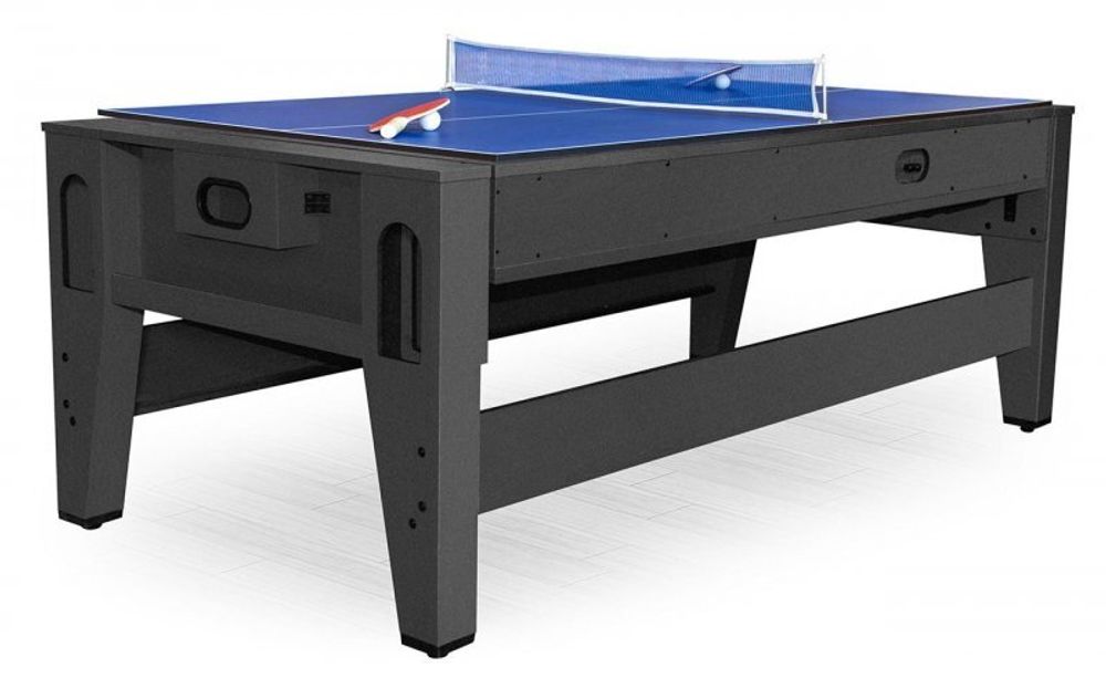 Игровой стол - трансформер (бильярд, аэрохоккей, настольный теннис) "Twister" (черный)