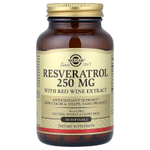 Solgar, ресвератрол, 60 мягких таблеток