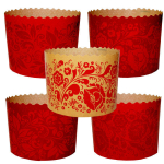 Форма бумаж. для кулича d134*h100 мм КРАСНАЯ ПАСХА