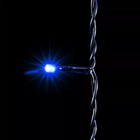 Светодиодный занавес 2*3 м., 600 синих LED ламп, черный провод ПВХ, Beauty Led (PCL602-11-2B)