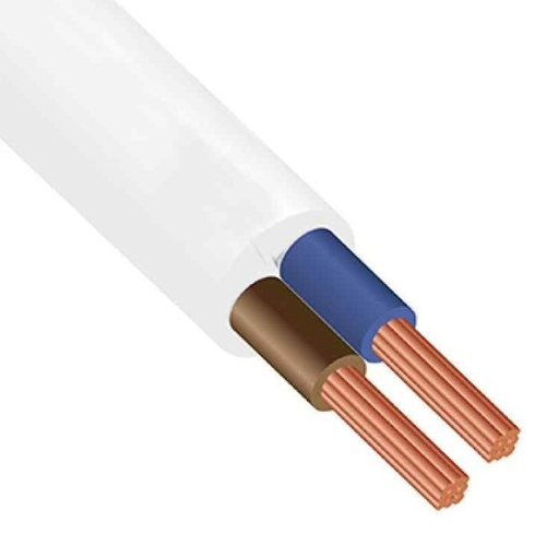 Провод соединительный ПВС 2х1,5 гибкий белый ГОСТ 7399-97 [упак. 5м] Русский Свет 7819