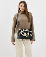 Сумка 980 17 принт корова черно-белая