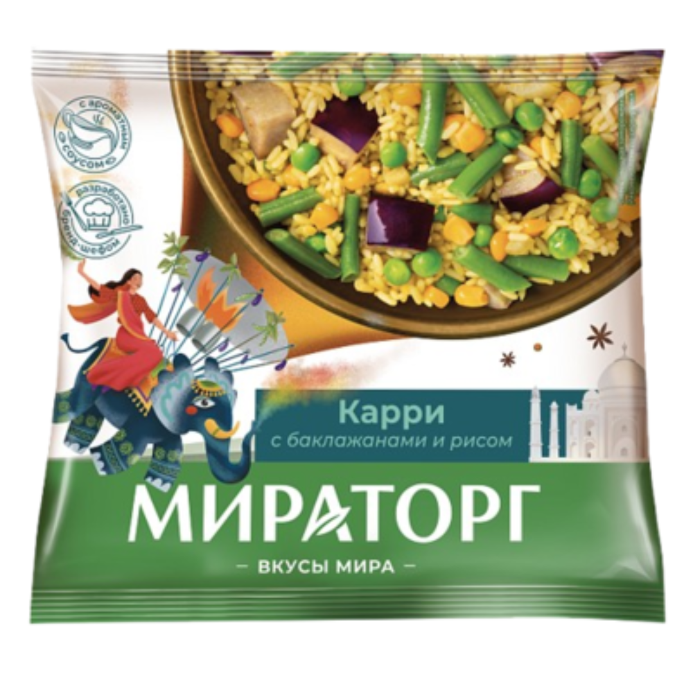Карри Мираторг с баклажанами и рисом 400 гр