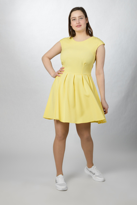 Коктейльное платье 1329Л, желтый #184Жа051329Л