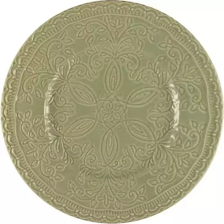 Тарелка «Скалистос» мелкая керамика D=225,H=25мм зелен