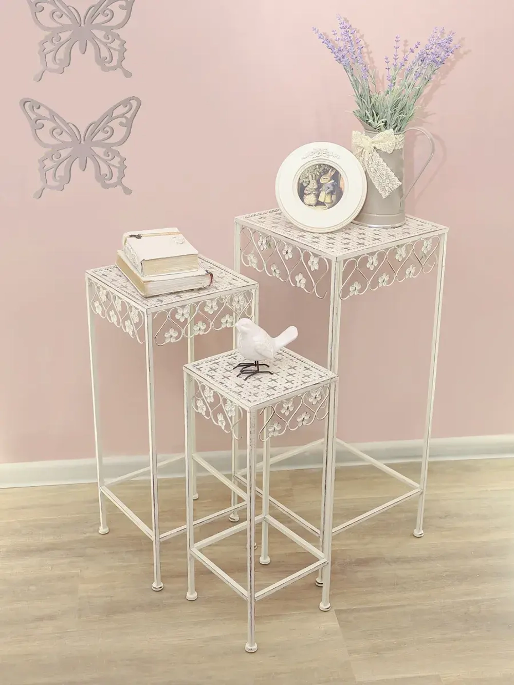 Подставки для цветов напольные металлические "Прованс" 3 шт