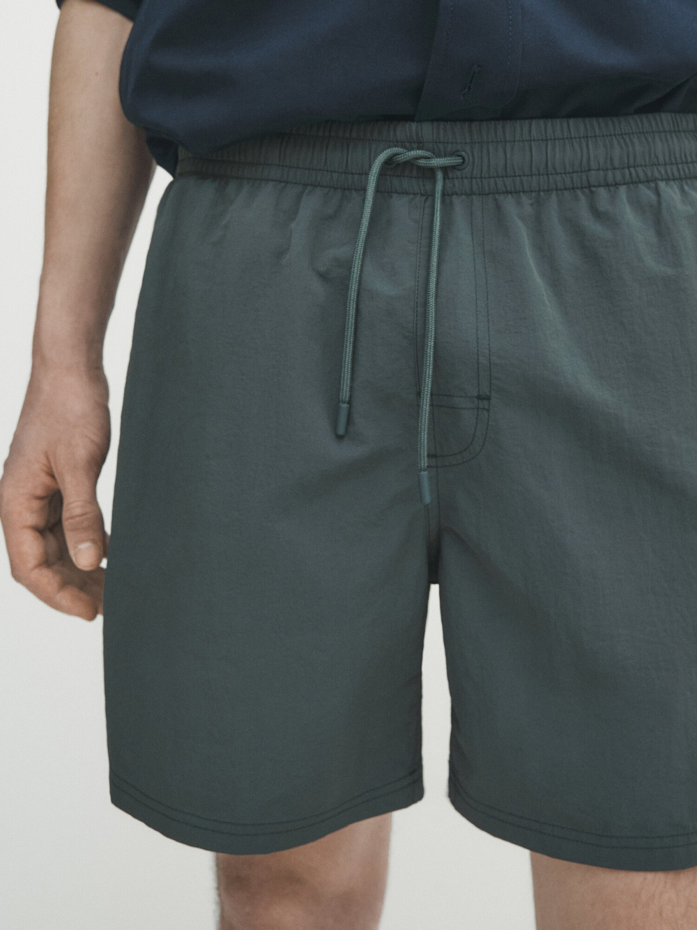 Massimo Dutti Однотонные плавки, темно-зеленый