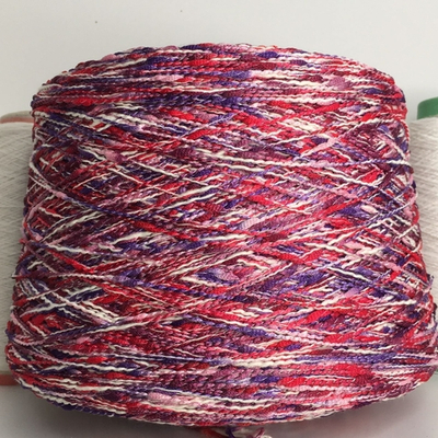 INDIGO - Industria Italiana Filati; хлопок, вискоза, люрекс, п/а. (% - нет); 200м/100гр; Разноцветный шнурок с шишечками