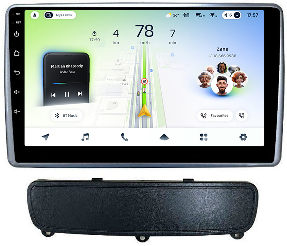 Магнитола для KIA Sorento 2 XM 2012-2016 (климат на ШГУ, рамка-накладка) - Teyes CC4L монитор 9" IPS на Android 14, Snapdragon 662, CarPlay, 4G SIM-слот