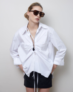 Рубашка на завязках из хлопка Макс Мара белый