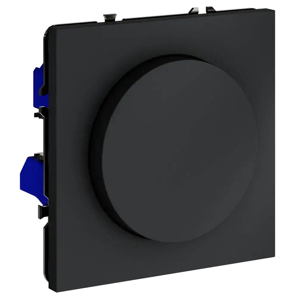 Светорегулятор встраиваемый VOLTUM S70 поворотно-нажимной 600 Вт, (графит)