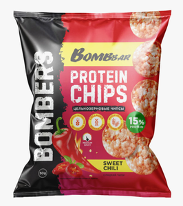 Чипсы Bombbar цельнозерновые, протеиновые, со вкусом сладкого чили 50 г