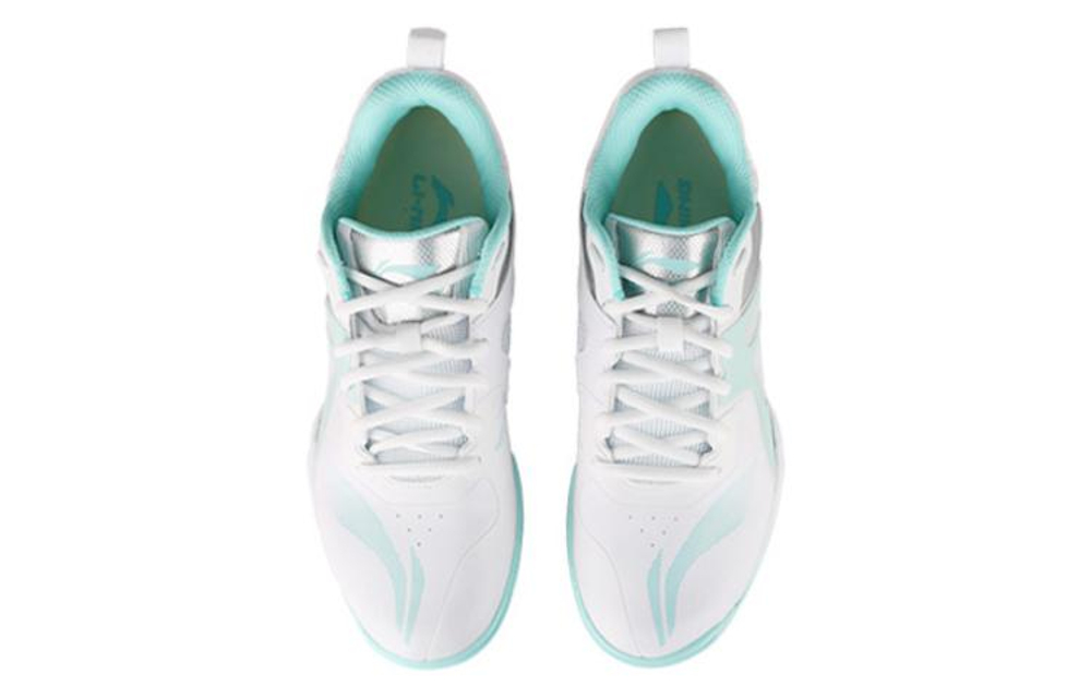 Li Ning Cushioning Abrasion Resistant Lightweight Low top Training Shoes Unisex White Silver