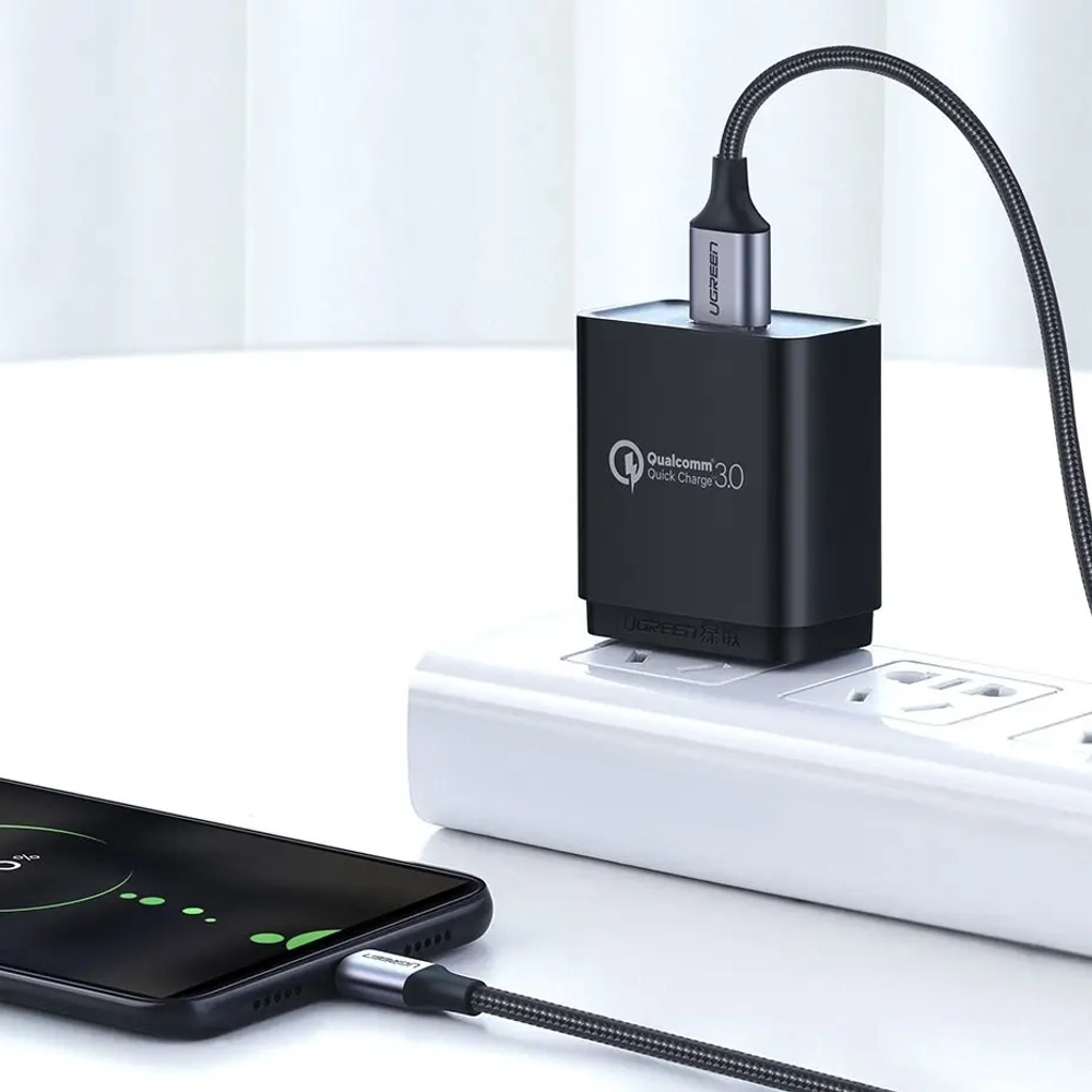 Кабель USB 2.0 - micro USB, 480Mbps, 2A, QC3.0, 18W, 1m UGREEN 60146