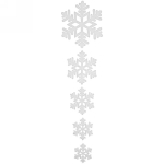 Украшение новогоднее «Снежные хлопья» d-35/26/21/16/14 (набор 5 шт)