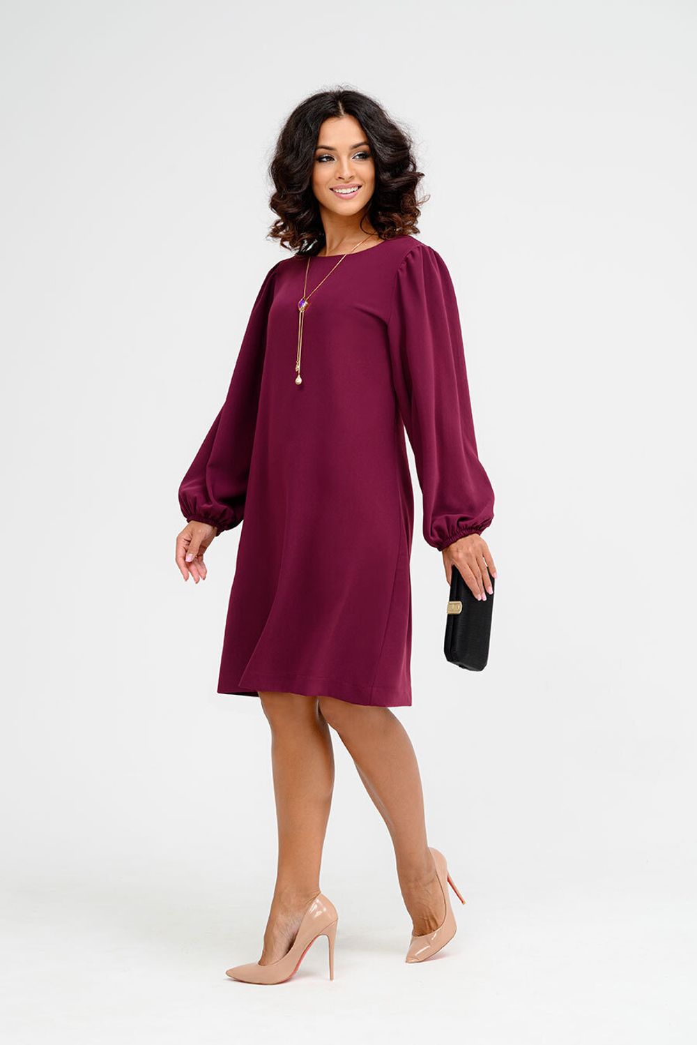 Платье Саманта (46-52) Serenada вишневый (Акция)