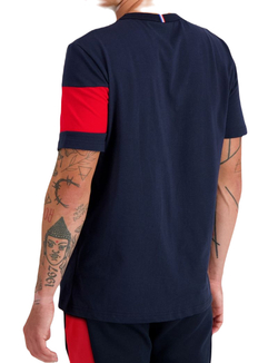 Теннисная футболка Le Coq Sportif TRI Tee Short Sleeve N°1 SS23 - Blue