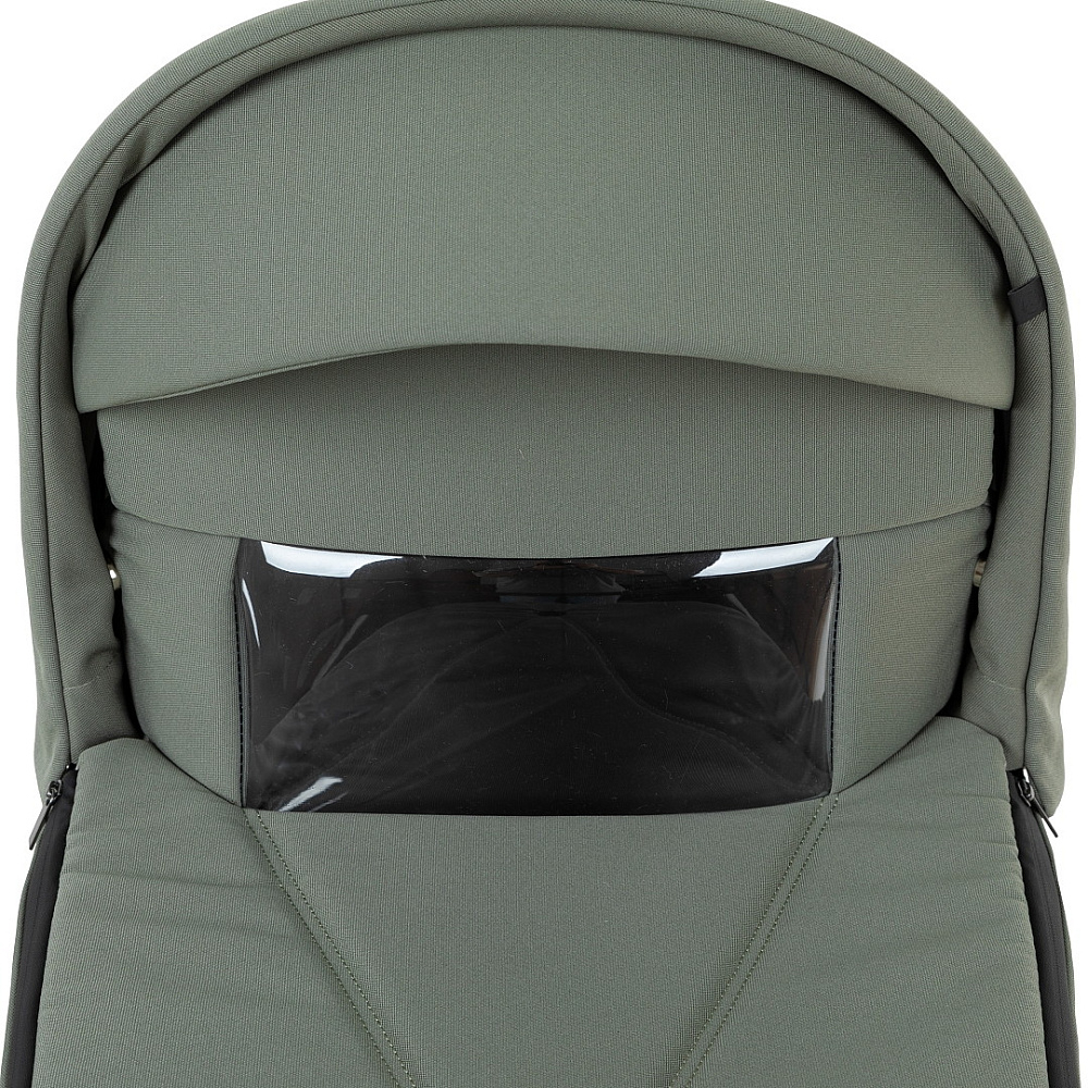 Детская коляска люлька Roan Bass Next Classic d12 2.0 1 в 1 BNC/72/1 Sage Green/Black/руч.Black