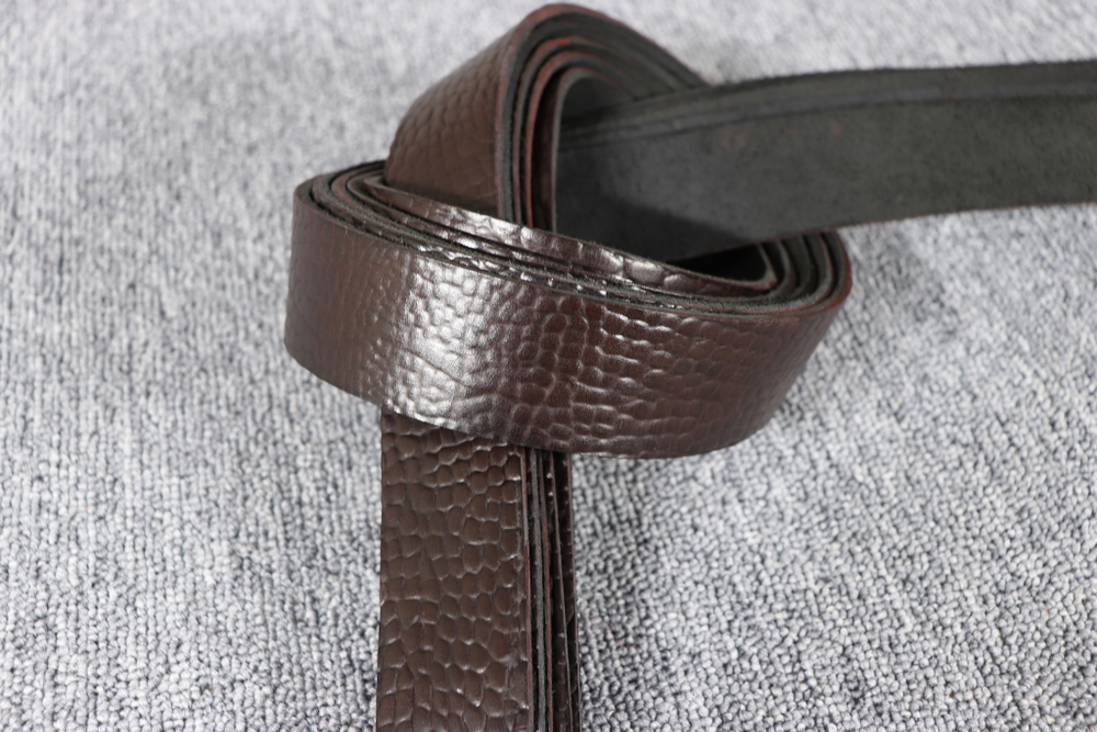 Ременная заготовка Горький шоколад Шаргень с лицевой отделкой