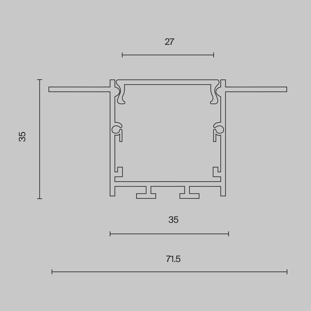 Профиль Maytoni   ALM-7135-S-2M