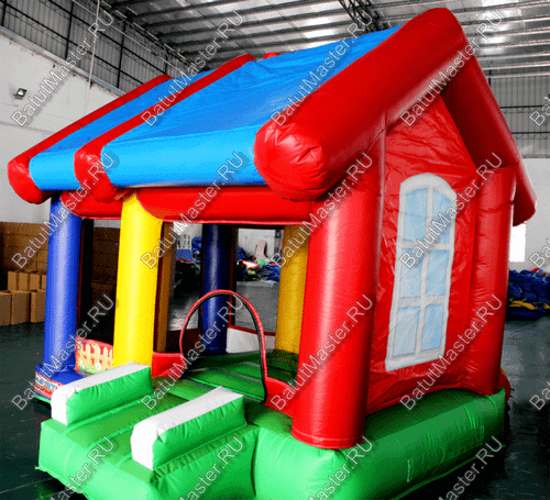 Батут "Домик в деревне с крышей" 3.5*3*2.7 м