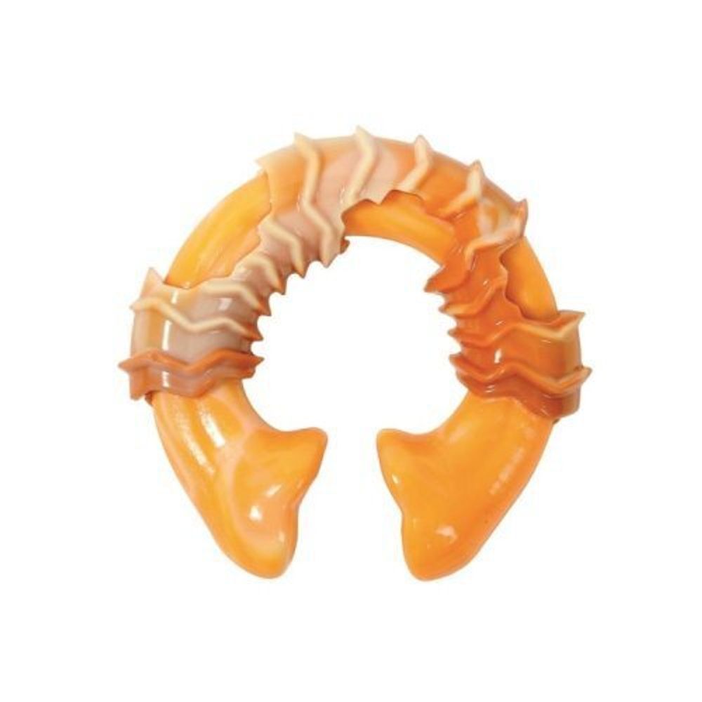 Игрушка для собак MPets Карнивор круглая кость, вкус бекона, желтая 10.8 x 9.7 x 3.6 см