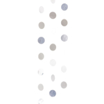 Гирлянда Круги Silver блеск 2,1м 6шт