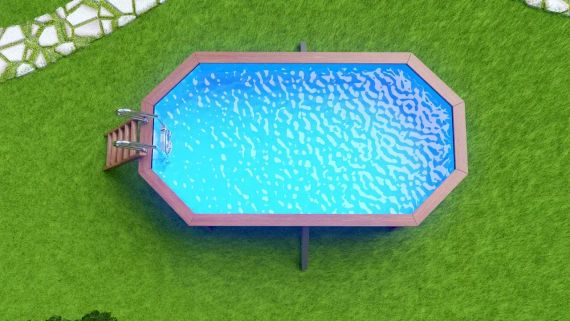 Морозоустойчивый сборный бассейн 500 х 250 см &quot;Баргузин&quot; овальный