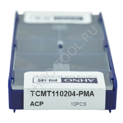 Пластина твердосплавная ISO TCMT110204-PMA ACP20E AHNO по стали, получистовая