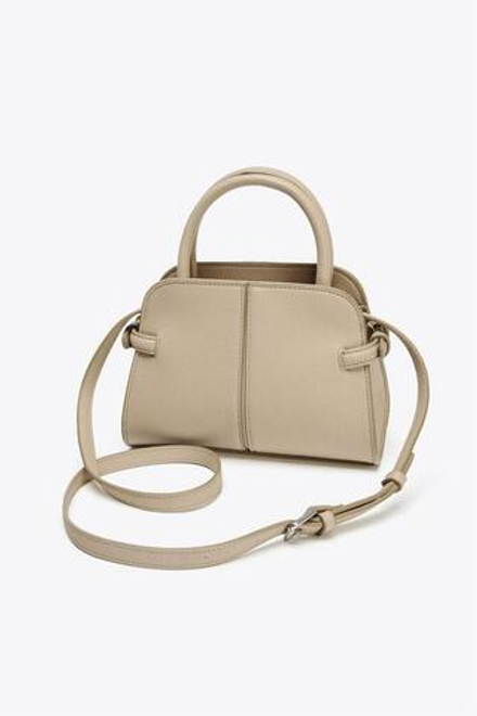 ZARA МИНИ-СУМКА CITY, СЕРО-КОРИЧНЕВЫЙ